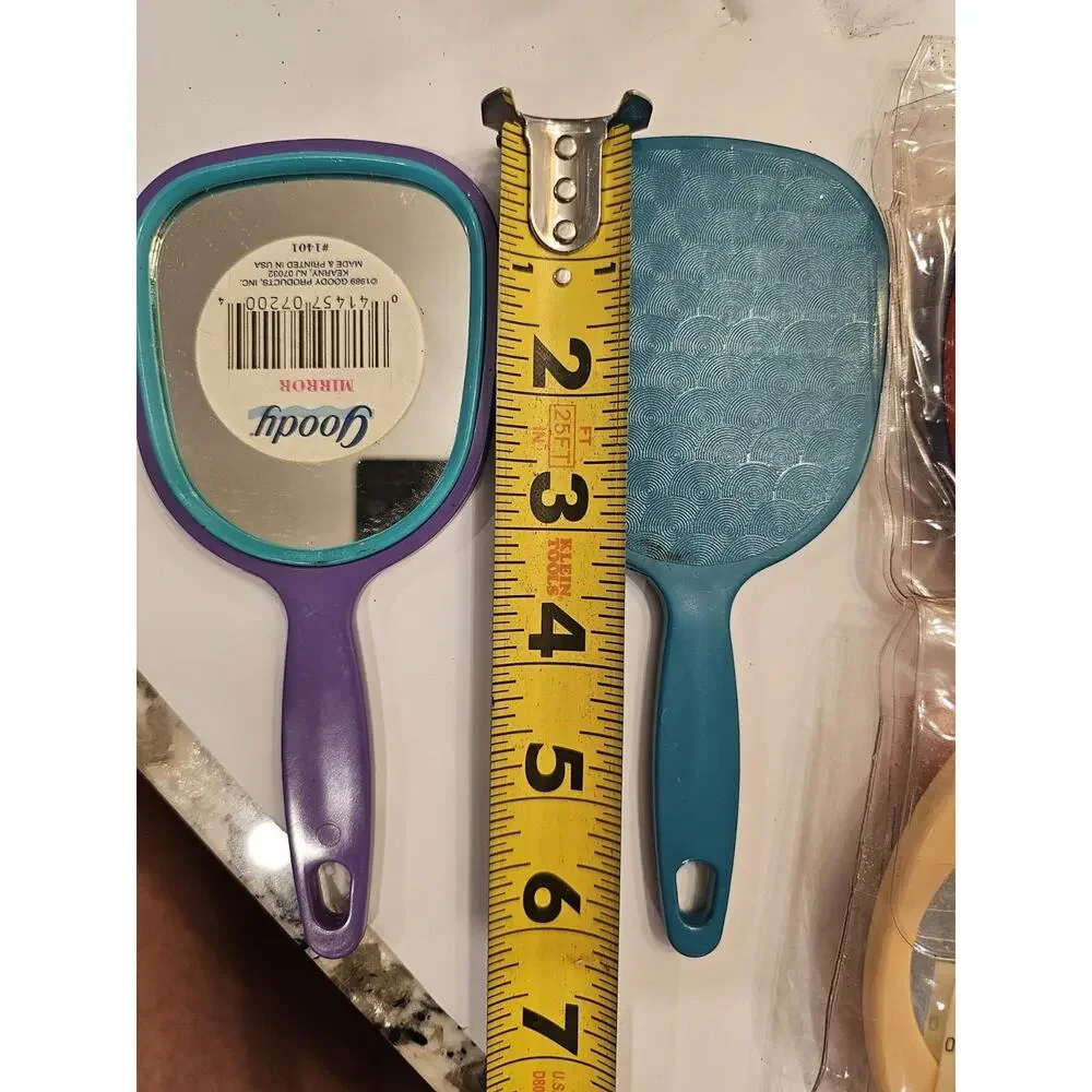 Vintage Goody Hair Care 80s Combs, Hand Mirrors, Ponytail, Clips Lot Of‎ 11pcs